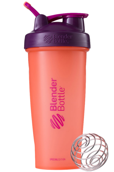 BlenderBottle Color of the Month Protein Shaker Bottle Subscription - Orang and Purple