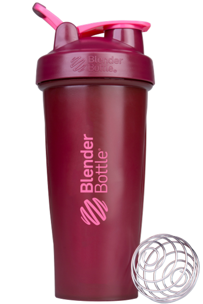 BlenderBottle Color of the Month Protein Shaker Bottle Subscription - Maroon and Pink