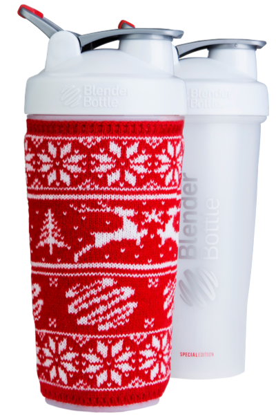 BlenderBottle Color of the Month Protein Shaker Bottle Subscription - Shaker Cup with Christmas Sweater