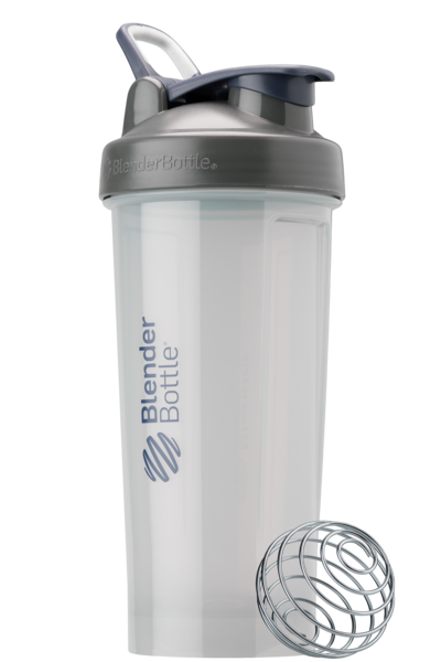 Grey 28oz shaker bottle made of odor-resistant Tritan. | Color#pewter_Size#28oz