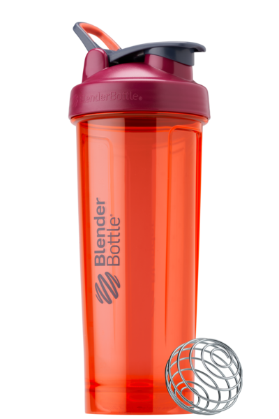 Orange 32oz protein shake cup made of odor-resistant Tritan. | Color#saffron_Size#32oz
