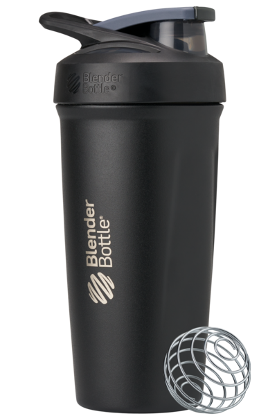 Black Strada™ insulated protein shaker cup.