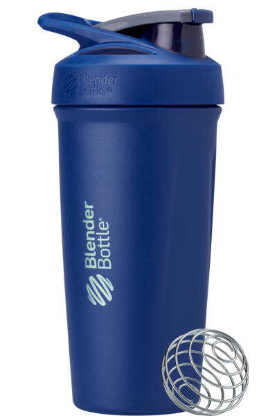 Dark blue Strada™ insulated protein shaker cup.