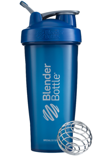BlenderBottle Color of the Month Protein Shaker Bottle Subscription - Deep Blue and Grey