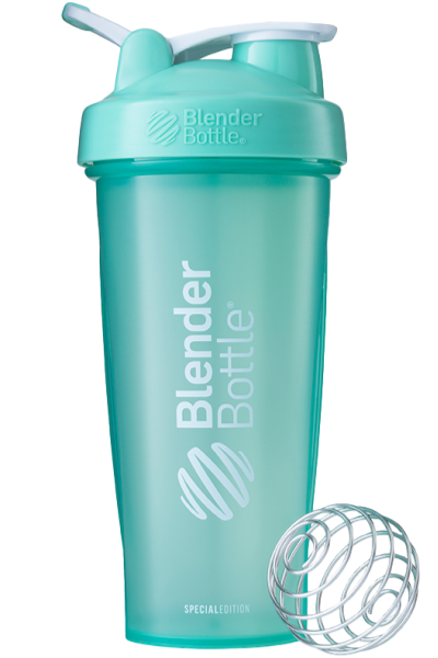 BlenderBottle Color of the Month Protein Shaker Bottle Subscription - Mint and White