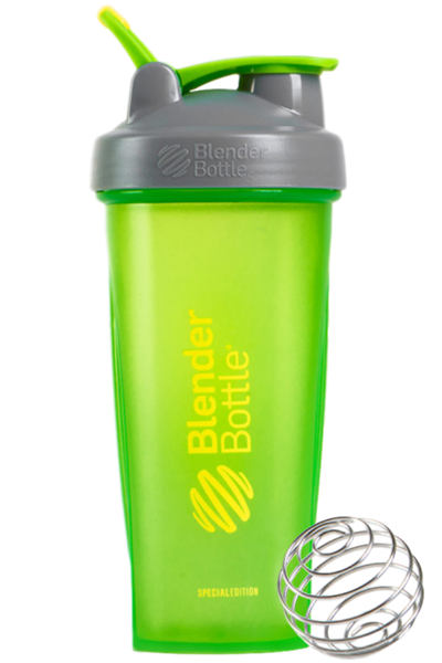 BlenderBottle Color of the Month Protein Shaker Bottle Subscription - Green and Grey