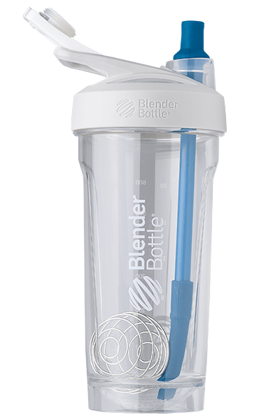 BlenderBottle 2-in-1 Shaker Bottle and Straw Cleaning Brush, 1 Pack,Gray
