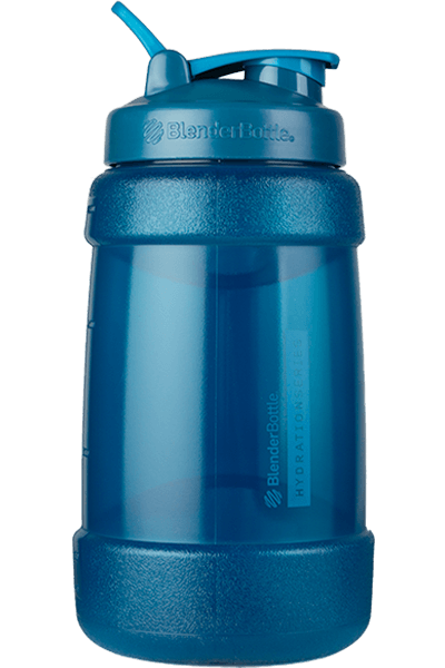 BlenderBottle Half Gallon Water Bottle, Koda Large Water Jug, 74-Oz, Black,  2.2-Liter