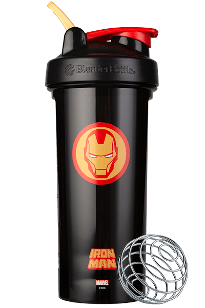 BlenderBottle Marvel Shaker Bottle Pro Series Perfect for Protein Shakes  and Pre Workout, 28-Ounce, Captain America Shield