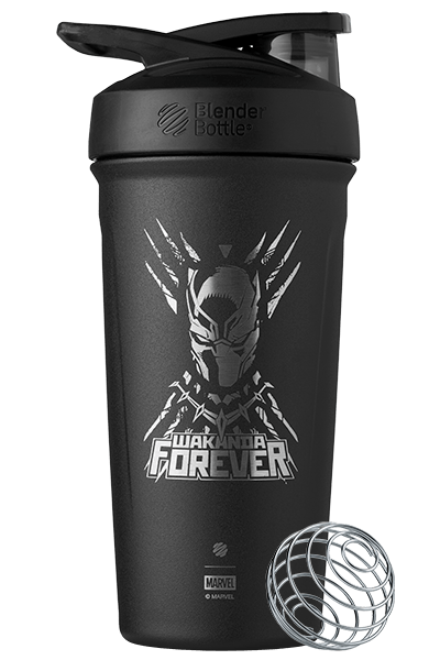 BlenderBottle - Marvel Strada Stainless Steel - Black Panther - Wakanda Forever