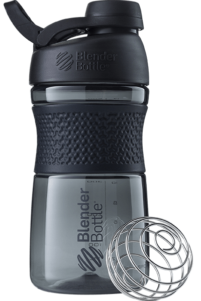 BlenderBottle SportMixer Twist Cap Tritan Grip Shaker Bottle, 28-Ounce, Black